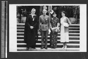 Daniel and Jane Dye with General and Madame Chiang Kai-shek, Chengdu, Sichuan, China, 1935