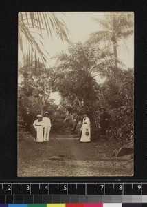 Group of missionaries and their wives on road, Sierra Leone, ca. 1905