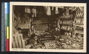 Sandal shop, Japan, ca.1920-1940