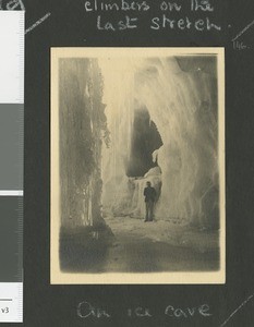 Ice cave, Mount Kenya, Kenya, ca.1930