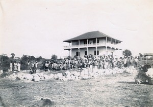 Protestant people of the mission station of Mahajanga, in Madagascar