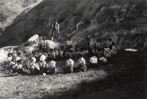 Camp of cub scouts, in Madagascar