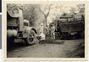 Car breakdown, Ethiopia, 1952