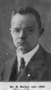 Dr. Henrik Møller, sent out in 1920