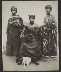 Gold Coast. A chief (from Tutu) and his 2 wives