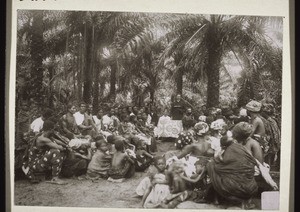 Church service under palm-trees in Odumase