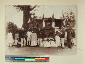 July 14th celebration, or a memorative service, Ihosy, Madagascar, ca.1904