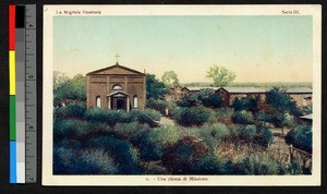 Mission church in a village, Central African Republic, ca.1920-1940