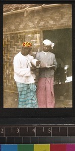 Two Burmese Christians, Myanmar, ca. 1930s