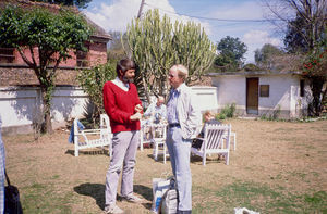 General Secretary Jørgen Nørgaard Pedersen in conversation with boarding assistent at the Norwe