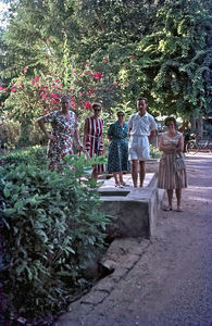 Aden missionaries from left Karen Olsen, Erna Petersen, Grethe Jensen, Tom Tait (Church of Scot