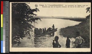 Taking food to widespread Christians, Congo, ca.1920-1940