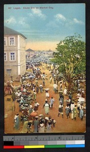 Market day at Ebute Ero, Lagos, Nigeria, ca.1920-1940