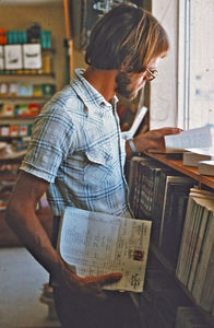 Missionary Bookshop manager Keld Bredvig in the FBG bookshop in Salalah 1978