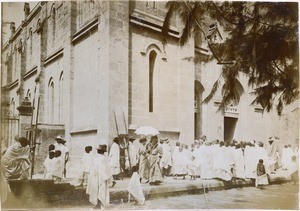 In front of a church, in Madagascar