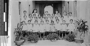 School girls at Our Lady of Lourdes, Yeung Kong, China, ca. 1924