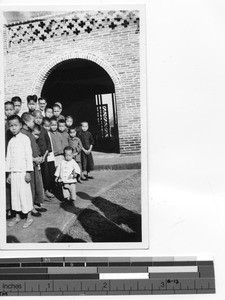 Fr. Lima with a group of boys at Luoding, China, 1937