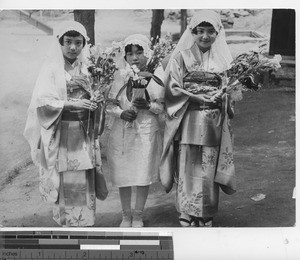 First Communion at the Japanese Mission at Fushun, China, 1931