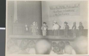 Kindergarten Boys from the Zion Academy Performing on Stage, Ibaraki, Japan, 1948