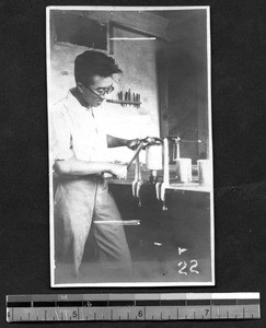 Canning food at Fukien Christian University, Fuzhou, Fujian, China, ca.1938