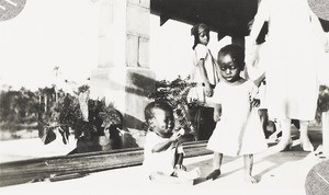 Miriam beginning to walk, Nigeria, ca. 1924