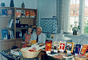 DMS's birthday June 1997.DMS's birthday June 1997. Steen Johansen on a sale table along with a