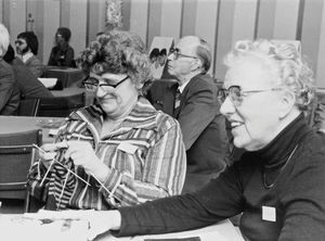 Council meeting in 1977 in Nyborg: left board member Inger Bitsch