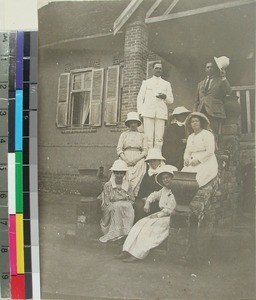 Missionaries at annual meeting, Ambohimasina, Madagascar, 1921-09