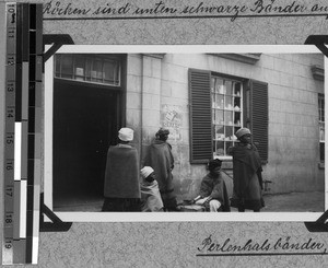 In front of the shop in Whittlesea, South Africa East, 1934-01-02