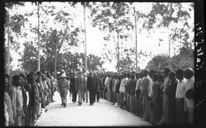 Visit of Governor General Nunes de Oliveira, Manjacaze, Mozambique, ca. 1933-1939