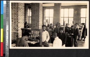 Chemistry class, West China Union University, Chengdu, China, ca.1900-1920