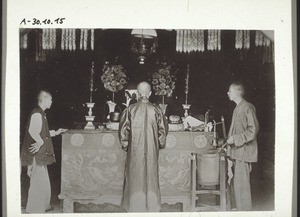 Buddhist priests celebrate mass