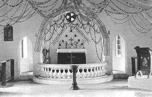 Arcot, South India, 1921? - Panruti Church decorated for Christmas celebration