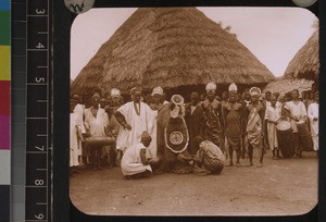 "Devil" and attendants, Jojoima, Sierra Leone, ca. 1927-28