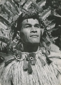 A leader of a troop of dancer, Leeward Islands (Society Islands)