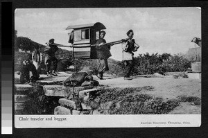 Busy country road, Sichuan, China, ca.1900-1920