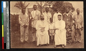 Catechists and clergy, Kionzo, Congo, ca.1920-1940