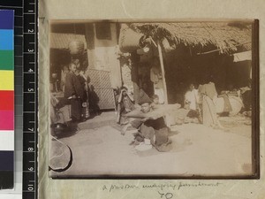 Chinese prisoner wearing kang, Fujian Province, China, ca. 1888-1906