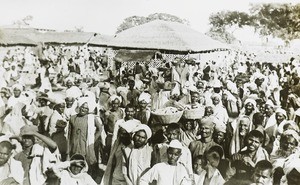 Crowd at mela, India, ca. 1930