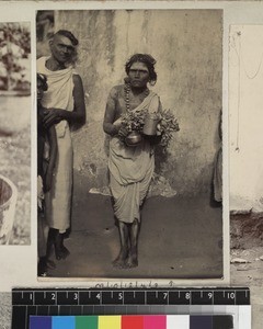 Portrait of woman on streets, India, ca. 1910