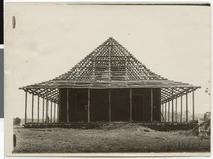 House under construction at the mission station, Ayra, Ethiopia, ca.1929-1931