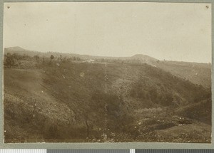 Mission from across the valley, Chogoria, Kenya, ca.1922