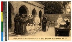 Novitiate schoolgirls and their Francscan teachers, India, ca.1920-1940