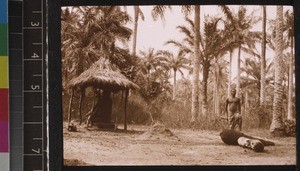 Fetish hut at roadside, Benin, s.d