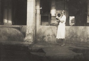 Emily Godfrey and baby, Nigeria, ca. 1937