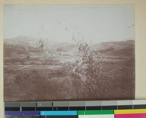 Distant view of Ranomafana village, Madagascar, 1901