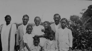 Evangelist Matla with family in Joema