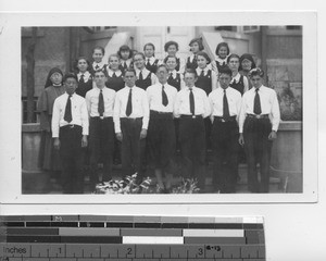 A high school group at the Academy at Dalian, China