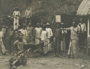 Fang workers in Gabon