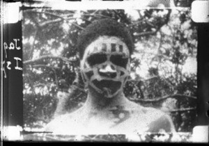 African boy taking part in a circumcision ceremony, Graskop, South Africa, ca. 1930